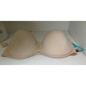 Vanity Fair Strapless 74380 Beauty Back  Bra  Beige Size 44C New!!!